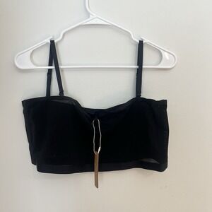 SKIMS‎ Women's Sculpt Bandeau Sheer Multi-way Straps Color Onyx 2X 2TG 2xG